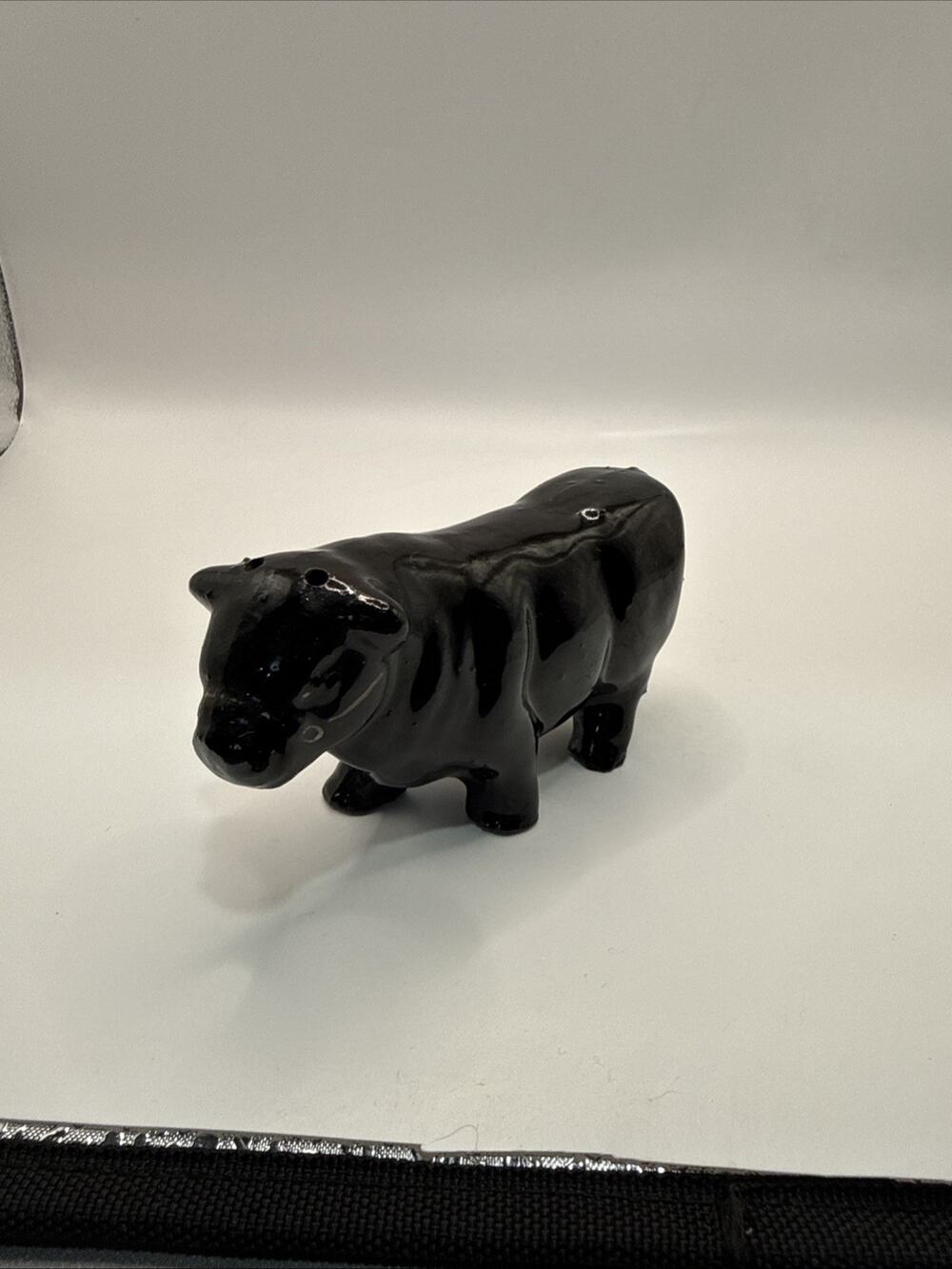 Vintage Black Angus pepper shaker 1950's only one black Angus